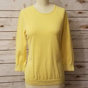 ⬇⬇ J. CREW Yellow Lightweight Crew Sweater Top